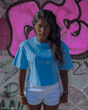 BLUE CROP TOP